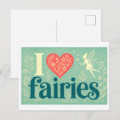 "Ik [Hart] Feeën" Briefkaart (Voorkant / Achterkant)