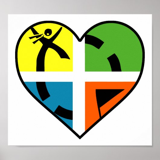 Ik Hart Geocaching Grappige Poster (Voorkant)