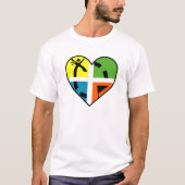 Ik Hart Grappige Geocaching T-shirt (Voorkant)