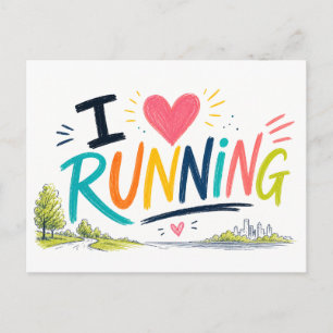 "Ik [Hart] Hardlopen" Briefkaart