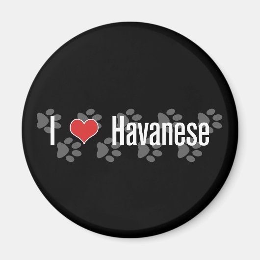 Ik (hart) Havanese Magneet (Voorkant)