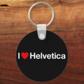 Ik hart Helvetica Sleutelhanger (Voorkant)