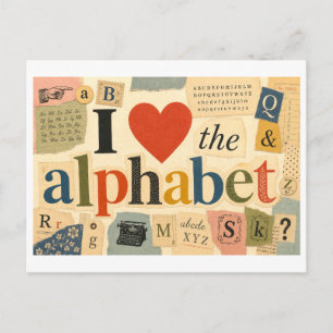 "Ik [Hart] het Alfabet" Briefkaart