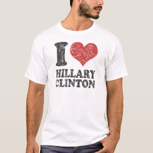 Ik hart Hillary Clinton Retro T-shirt