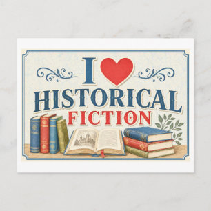 "Ik [Hart] Historische Fictie" Briefkaart
