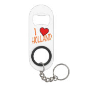 Ik Hart Holland of op twee planken Mini Flessenopener (Achterkant)