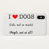 Ik hart honden, katten niet zo veel, mensen helema Case-Mate iPhone case (Achterkant (horizontaal))