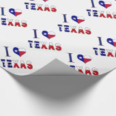 Ik (hart) hou van Texas vlag Cadeaupapier (Hoek)