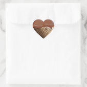 Ik (hart) ijs! Chocola Hart Sticker (Tas)