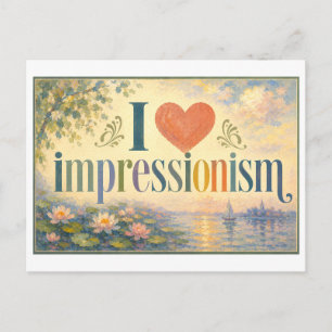 "Ik [Hart] Impressionisme" Briefkaart