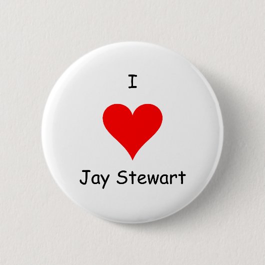Ik hart Jay Stewart Button (Voorkant)