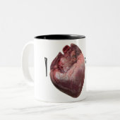 Ik "hart" Jij Tweekleurige Koffiemok (Voorkant links)