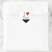 Ik hart jongens sticker (Tas)