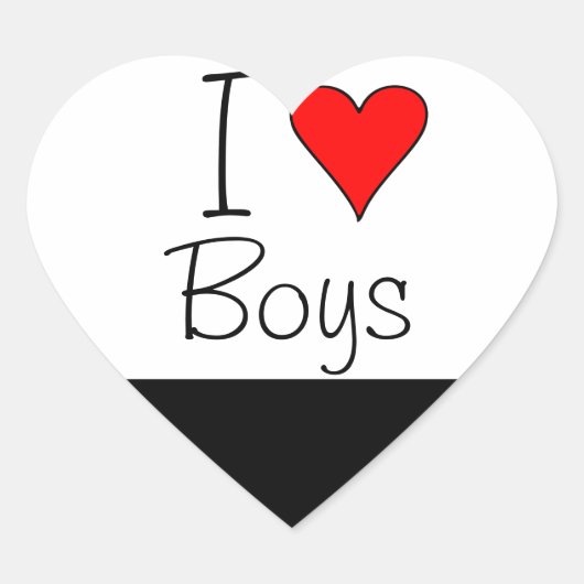 Ik hart jongens sticker (Voorkant)