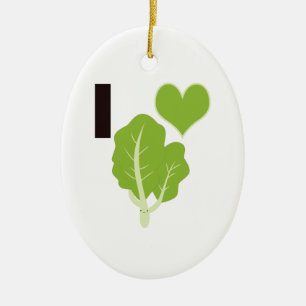 Ik hart Kale Keramisch Ornament