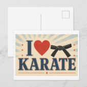 "Ik [Hart] Karate" Briefkaart (Voorkant / Achterkant)
