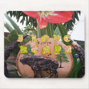 Ik (Hart) Kenia Buffel Patch/Print Muismat
