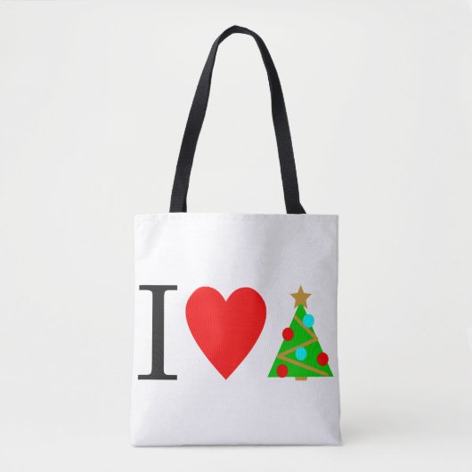 Ik Hart Kerstmis / Ik hou van Kerstmis Draagtas (Voorkant)
