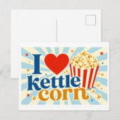 "Ik [Hart] Kettlecorn" Briefkaart (Voorkant / Achterkant)