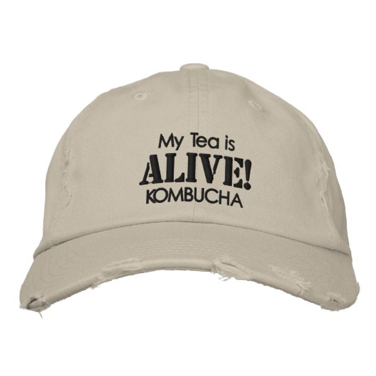 Ik hart Kombucha Geborduurde Pet (Voorkant)