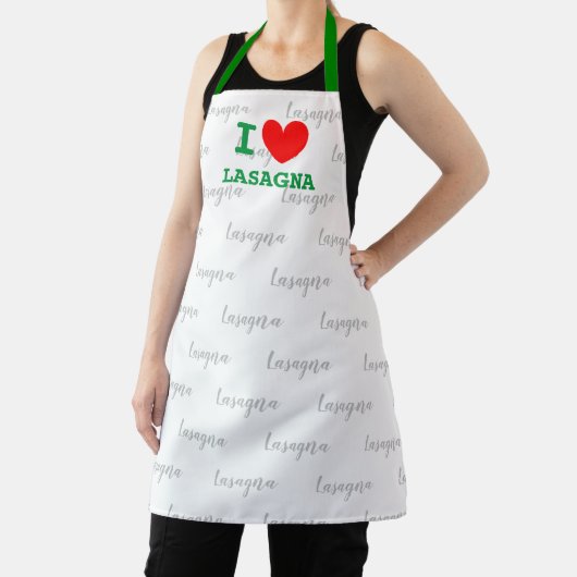 Ik hart lasagna apron voor de Italiaanse voedselli Schort (Insitu)