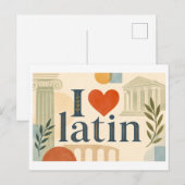 "Ik [Hart] Latijn" Briefkaart (Voorkant / Achterkant)