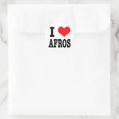 IK HART (LIEFDE) AFROS RONDE STICKER (Tas)