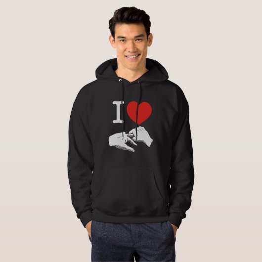 Ik hart (liefde) Anal Hoodie (Voorkant volledig)