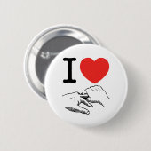 Ik hart (liefde) Anal Ronde Button 5,7 Cm (Voorkant /achterkant)
