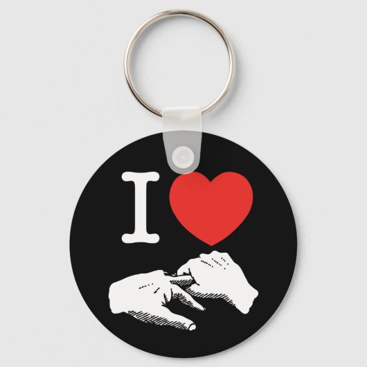 Ik hart (liefde) Anal Sleutelhanger (Voorkant)