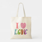 Ik Hart Liefde Boodschappentas Tote Bag (Achterkant)