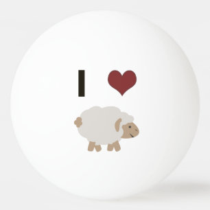 Ik hart (liefde) Ewe (jij) Pingpongballen