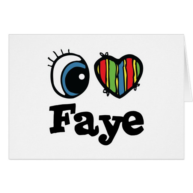 Ik hart (liefde) Faye (Voorkant Horizontaal)