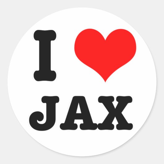 IK HART (LIEFDE) JAX RONDE STICKER (Voorkant)