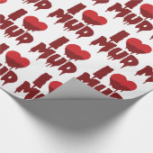 Ik hart (liefde) modder cadeaupapier (Hoek)