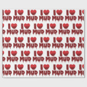 Ik hart (liefde) modder cadeaupapier (Vlak)