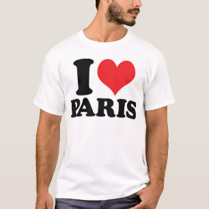 Ik hart/ liefde Parijs T-shirt