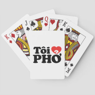 Ik Hart (Liefde) Pho (Tôi ❤ PHỞ) Vietnamese Taal Speelkaarten