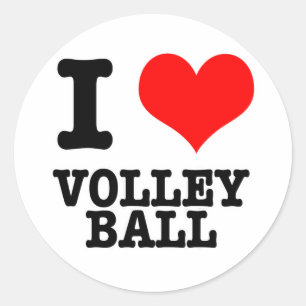 IK HART (LIEFDE) VOLLEY BAL RONDE STICKER
