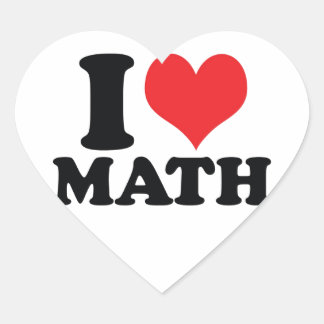 Ik Hart / liefde wiskunde Sticker