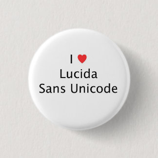 Ik hart Lucida Sans Unicode Ronde Button 3,2 Cm