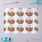 Ik hart luiaards baby dier tissuepapier (Craft)