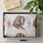 Ik hart luiaards baby dier tissuepapier (Geschenk)