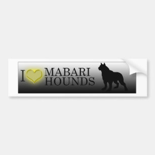 Ik hart Mabari Hounds Bumpersticker