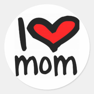 Ik hart mam! ronde sticker