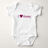 Ik [Hart] Mammie White Bodysuit (Voorkant)