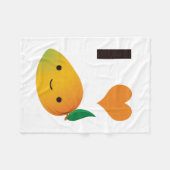Ik hart Mango Fleece Deken (Voorkant (Horizontaal))