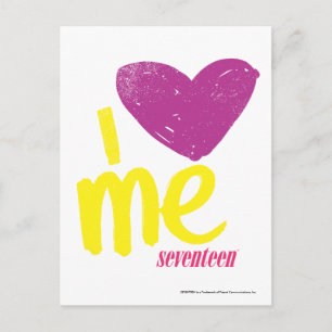 Ik hart me Paars/geel Briefkaart