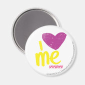 Ik hart me Paars/geel Magneet (Voorkant / Achterkant)