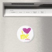 Ik hart me Paars/geel Magneet (Insitu (Vaatwasser))